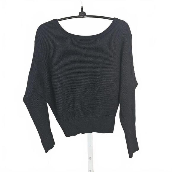 Express Black Ribbed Knit Sweater, Size XS - Picture 2 of 4